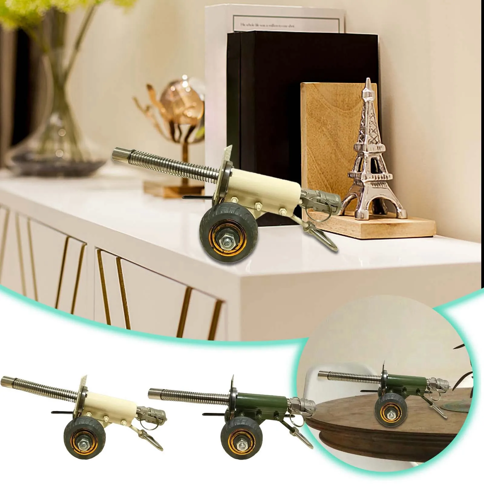 Artillery Stainless Steel Mini Model Artillery Desktop Ornaments Perfect Quality Gifts For Children Table Decoration Hogar