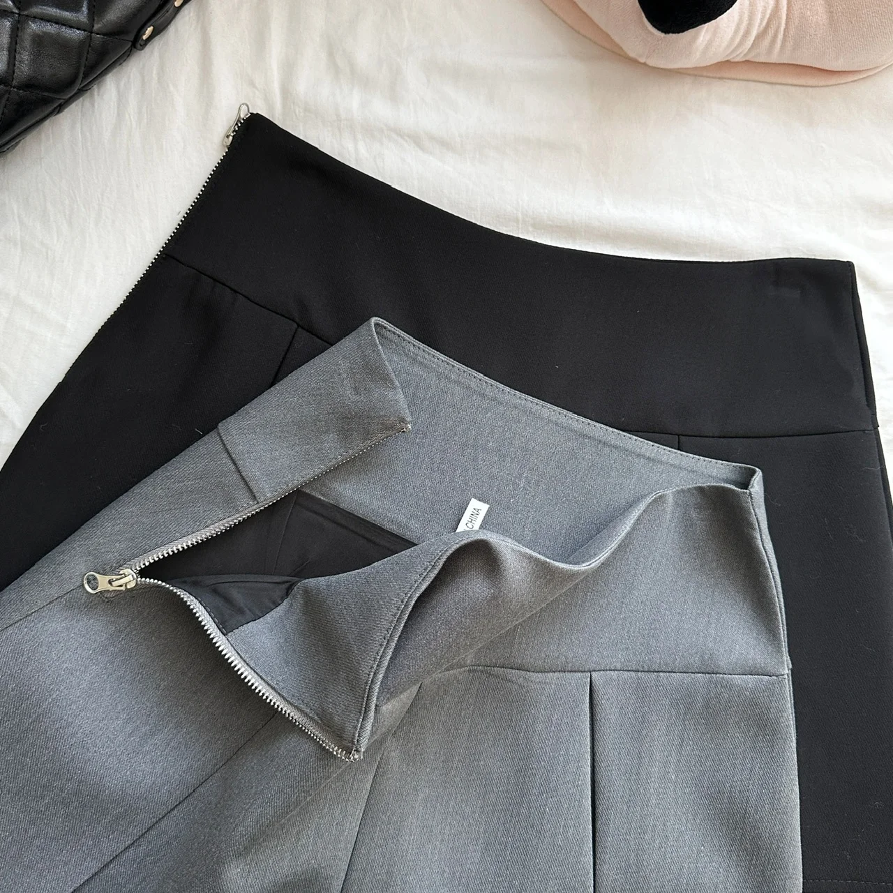 Fashion A Line Women Pleated Skirt High Waist Zipper Grey Student Mini Skirt JK Summer New 2025 Black Ladies Suit Skirt