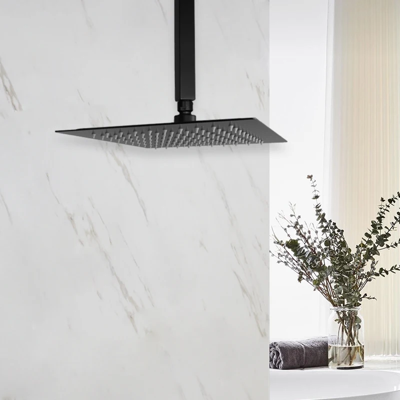 نحى الحمام العلوي السقف شنت دش الذراع والرأس رقيقة جدا الأمطار الرش سبار 8/10/12 ''رأس دش مربع