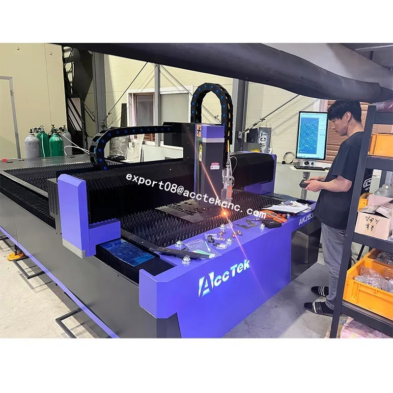 

ACCTEK Fiber Laser Cutting Machine CNC AKJ1530F1 Gantry Automatic For Industrial Steel Iron Kitchenware & Hardware Processing