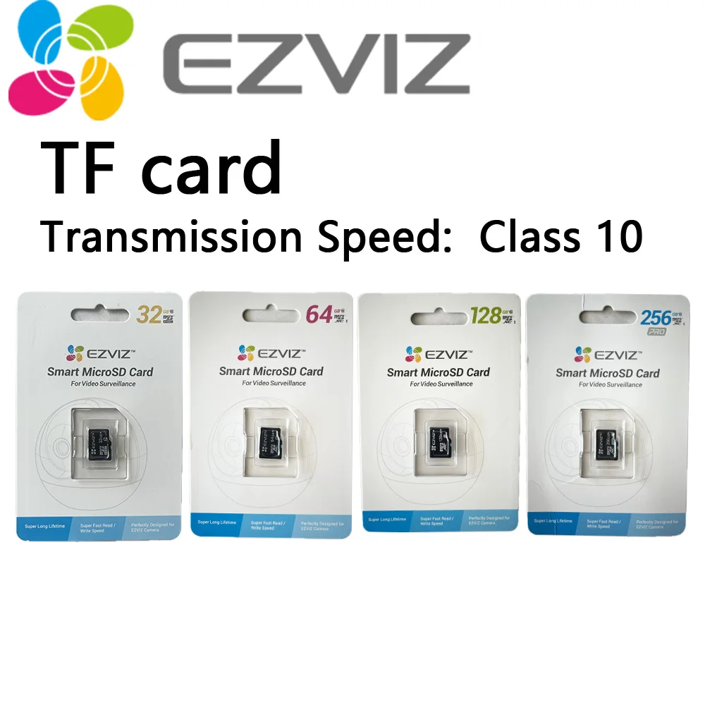 EZVIZ 32GB 64GB 128GB 256GB 512GB Class 10 High Speed Read Write MicroSD TF Card For Hikvision Security Camera