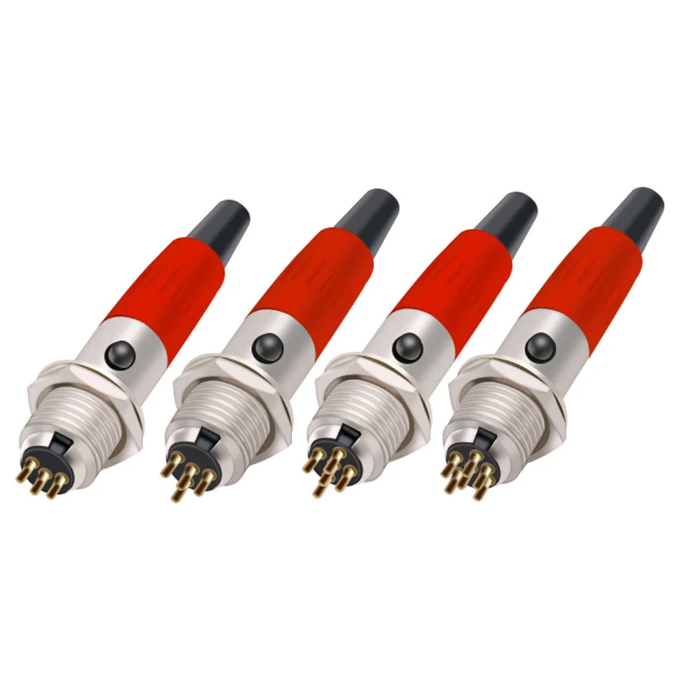 1set Mini XLR 3/4/5/6Pins Female Plug+Male Socket Small XLR Audio Microphone Connector MIC for Cable Soldering Straight