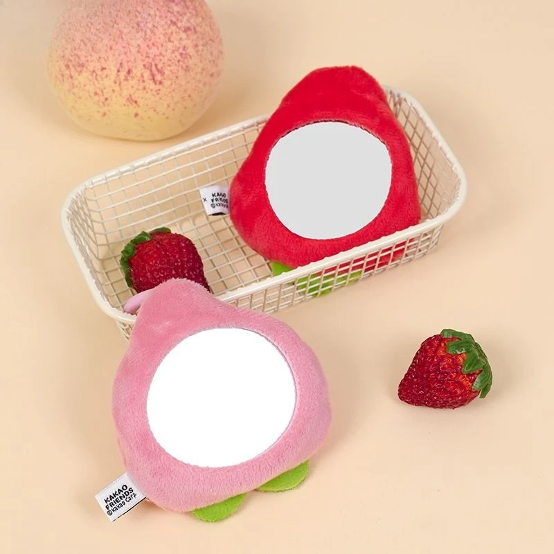 Dessin animé créatif Kakao Friends peluche corps miroir pendentif porte-clés sac à dos pendentif décoration garçons et filles cadeaux de vacances