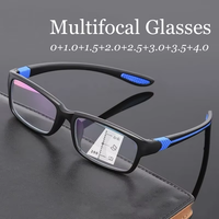 New Multifocal Reading Glasses Men Women Sports Anti-blue Light Eyewear TR90 Frame Presbyopia Eyeglasses Near and Far 0 To +4.0