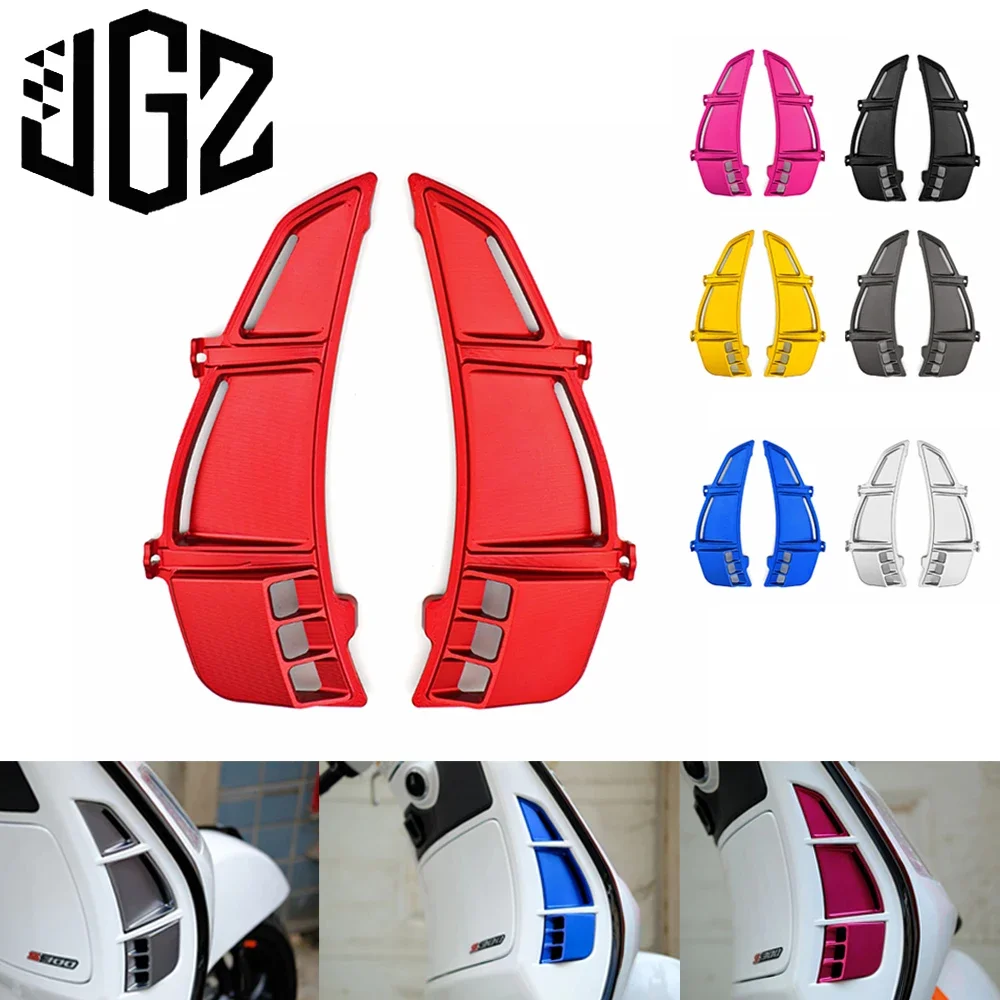 1 Pair Motorcycle CNC Radiator Guard Protector Bezel Cover Grille Accessory For VESPA GTS 250 300 For GTV 2023-2024
