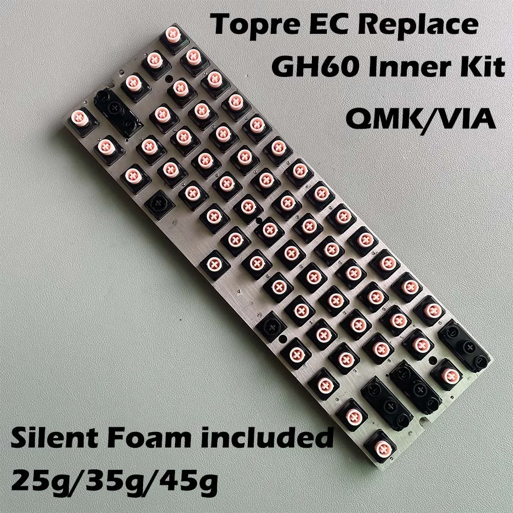 

Topre Switch EC Емкостная клавиатура GH60 PCB Полностью собранный внутренний комплект MX-адаптер QMK/VIA 61, 61, раскладка опционально