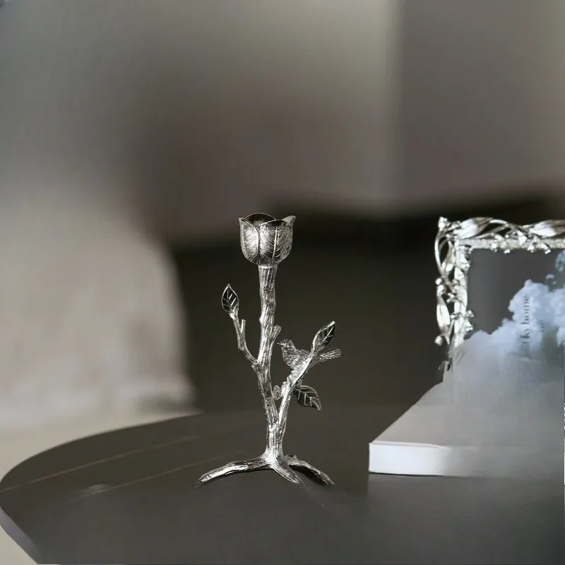 Light luxury retro candle holder imported scented candle holder table ornament scene arrangement advanced sense of creativity