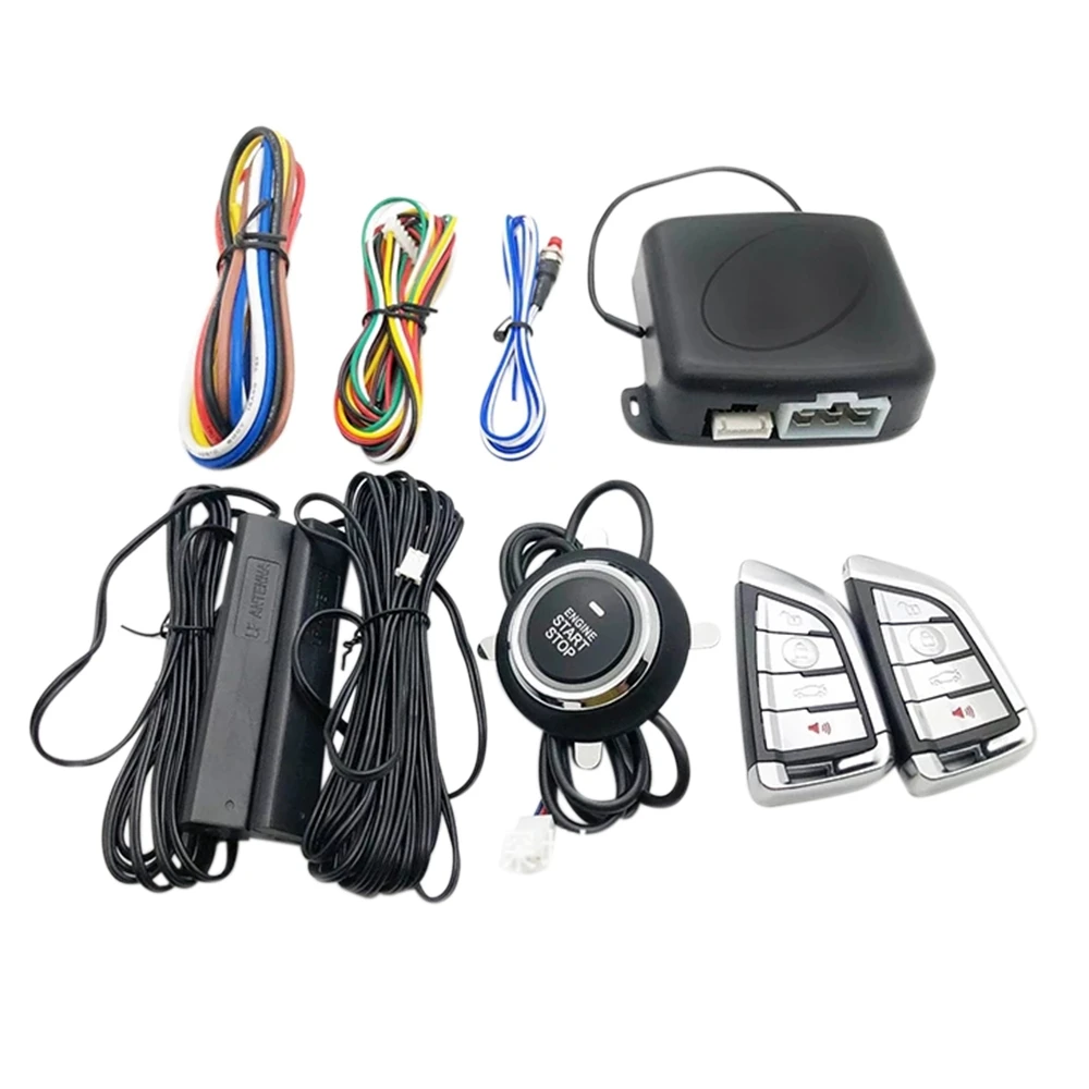 N26R-Car Engine One-Key Start-Stop Button System PKE Keyless Entry System Car Alarm Remote Start Ignition System