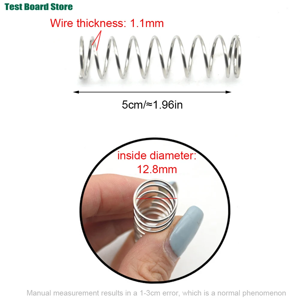 1 pieza de compresión resorte bobina longitud 5cm resorte acier bobina ramas cisaillement de ramas accesorios de resorte