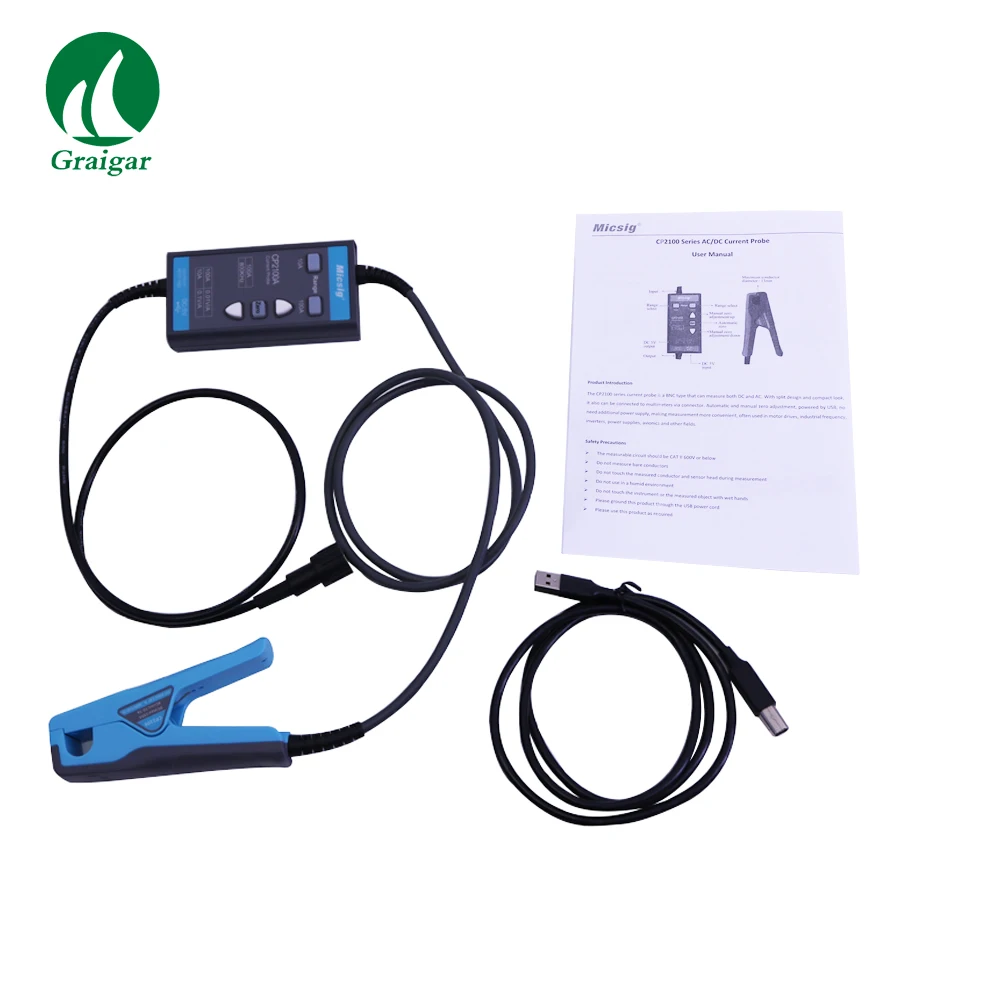 Micsig CP2100A CP2100B AC DC Current Probe 10A/100A Oscilloscope Probe