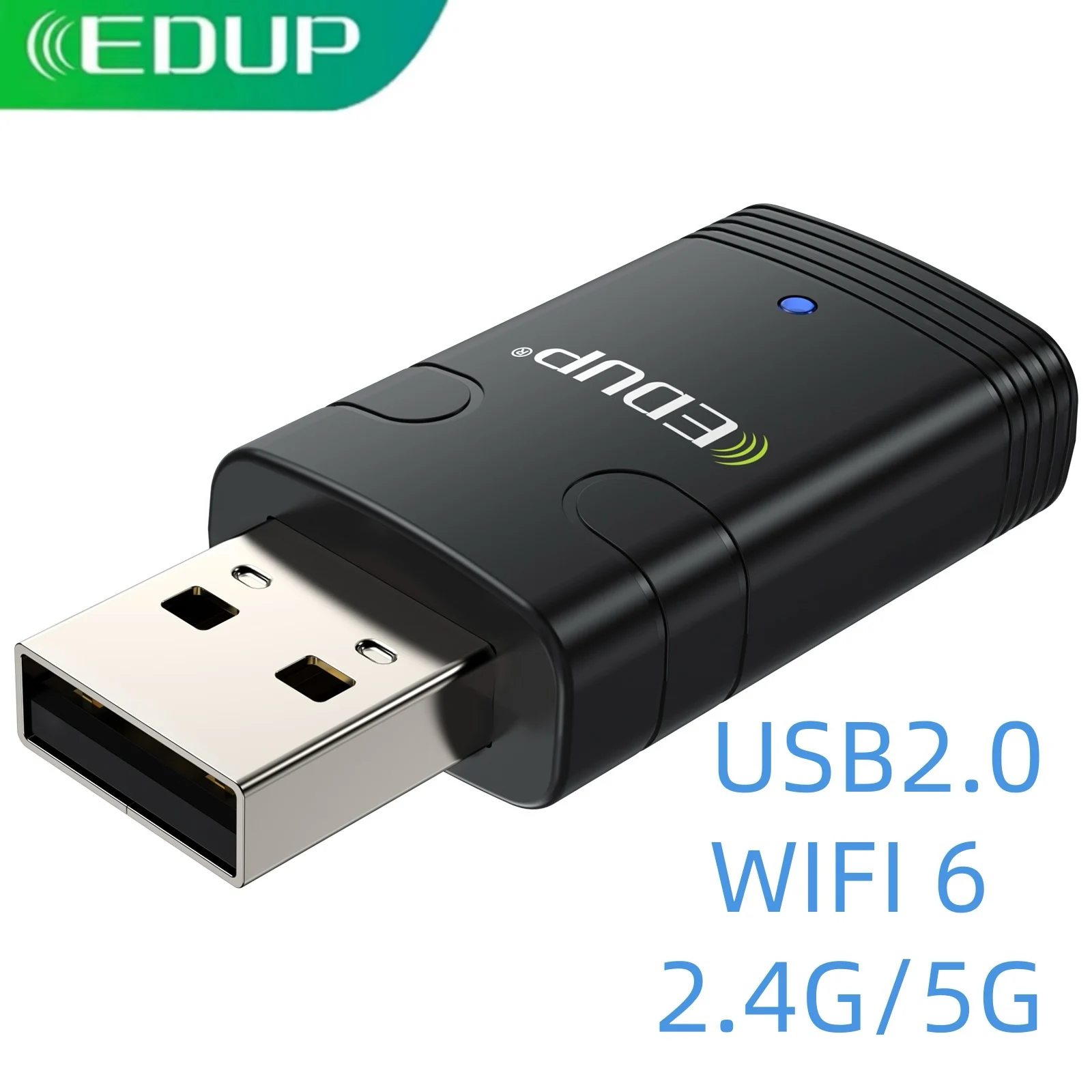 EDUP AX910 WiFi 6 USB Adapter Bluetooth 5.3 Wireless Network Card Dual Band 2.4G/5GHz for Win 11/10 PC Multiple Devices Support