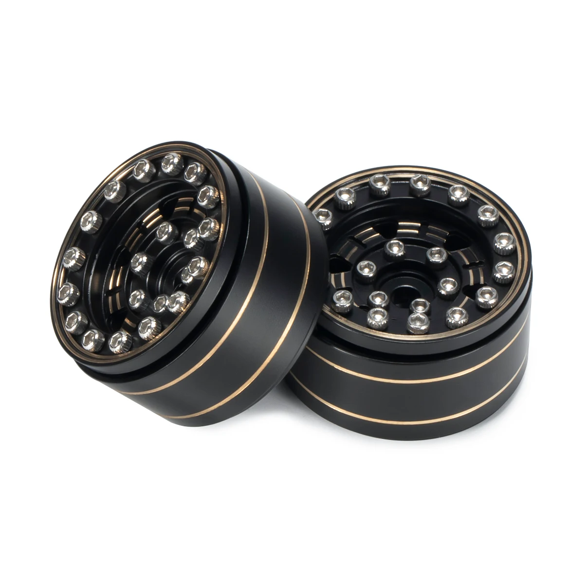 Brass 1.0 Inch Beadlock Wheel Rims Negative Offset SCX24 Weights for 1/24 1/18 RC Crawler AX24 FCX24 K5 Blazer Enduro24 TRX4M