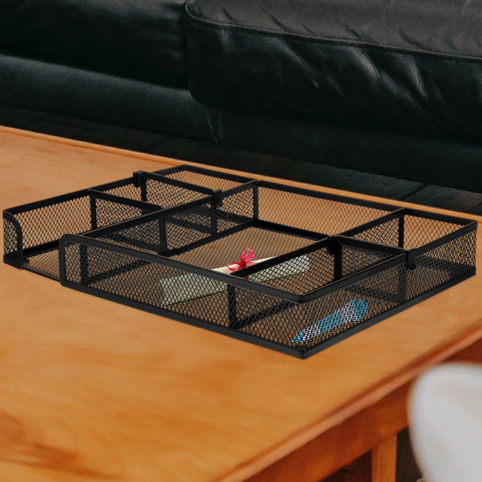

Desktop Tray Metal Desk Drawer Organizer 6 Compartments For Office Supplies Stationery Storage Mesh Desk Organizer Tray