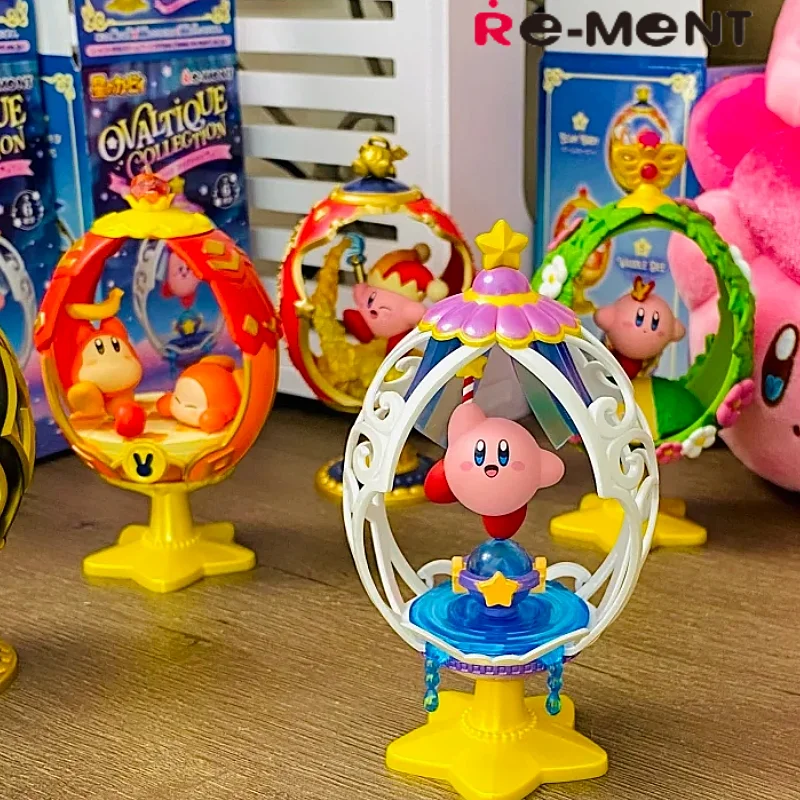 Re-Ment Kirby Juego de figuras de acción de PVC: colección OVALTIQUE con Meta Knight & Waddle Dee con accesorio de haz de mariposa