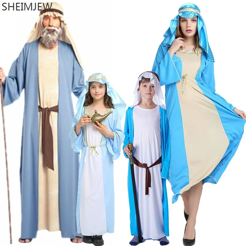 

Unisex Arabian Egyptian Princess Pharaoh Cosplay Costume Halloween Aladdin Magic Lamp Party Outfits Carnival Masquerade Dress Up