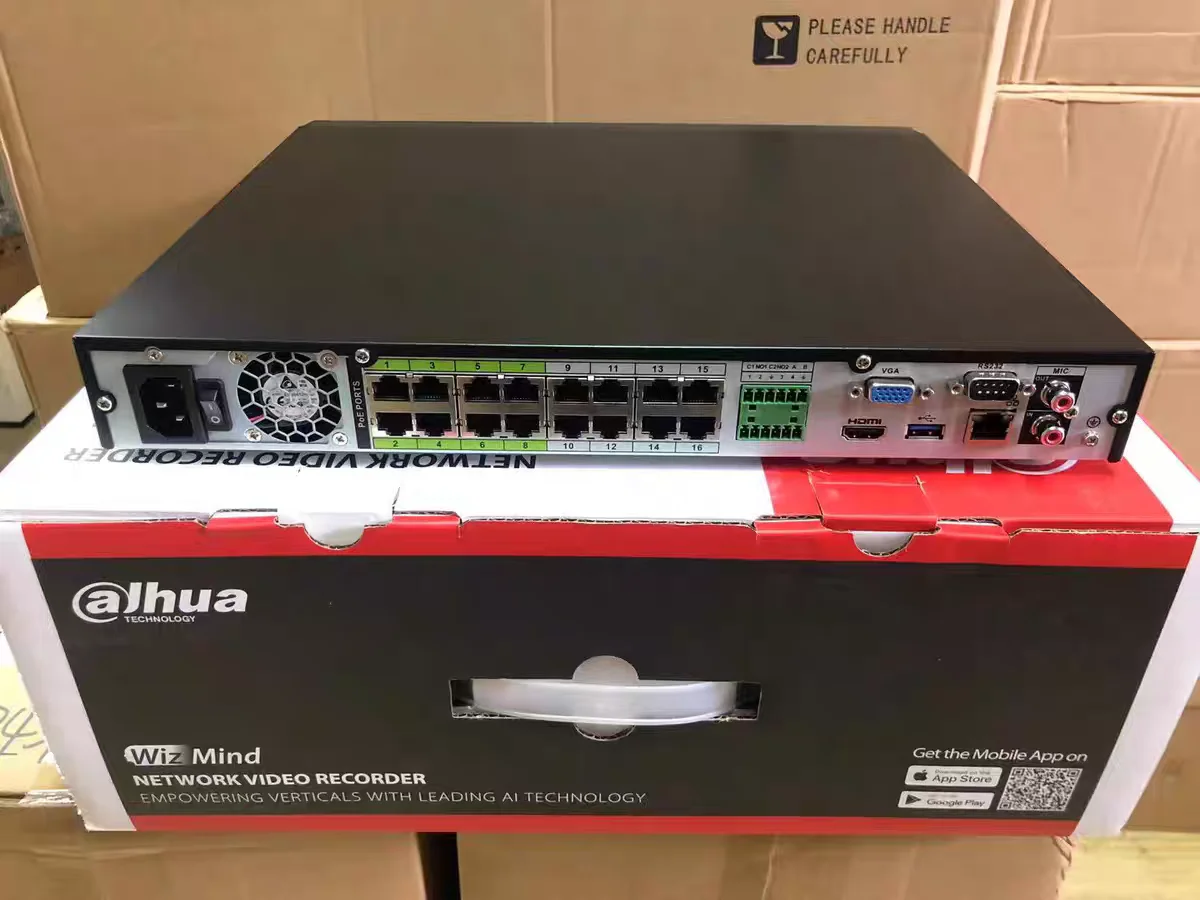 Versione inglese NVR video di rete POE a doppio disco a 16 canali DHI-NVR5216-16P-EI Versione internazionale