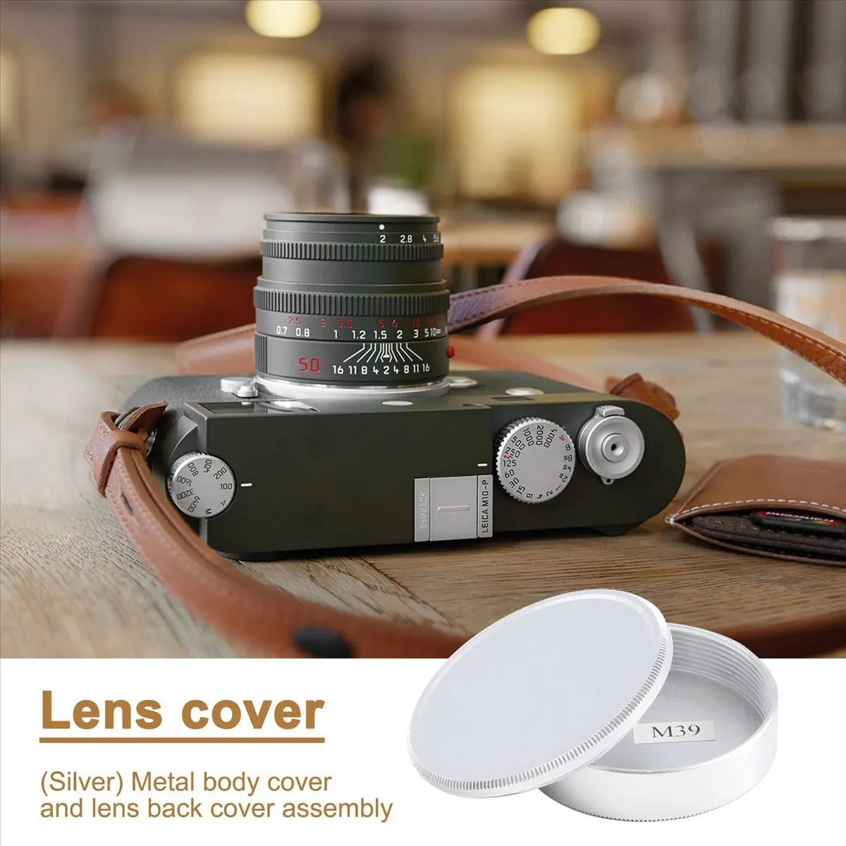 

T69C! Metal Body Cap And Lens Rear Cap Set For M39 Ltm Lsm Leica Screw Mount Mcm39S（Silver）