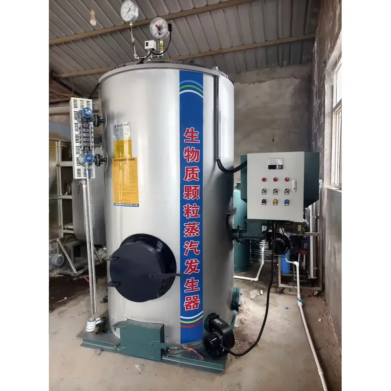 i Small Capacity 500kg 1Ton Vertical Biomass Wood Pellet Steam Boiler Low NOx Automatic Steam Generator Mushroom Water Tube