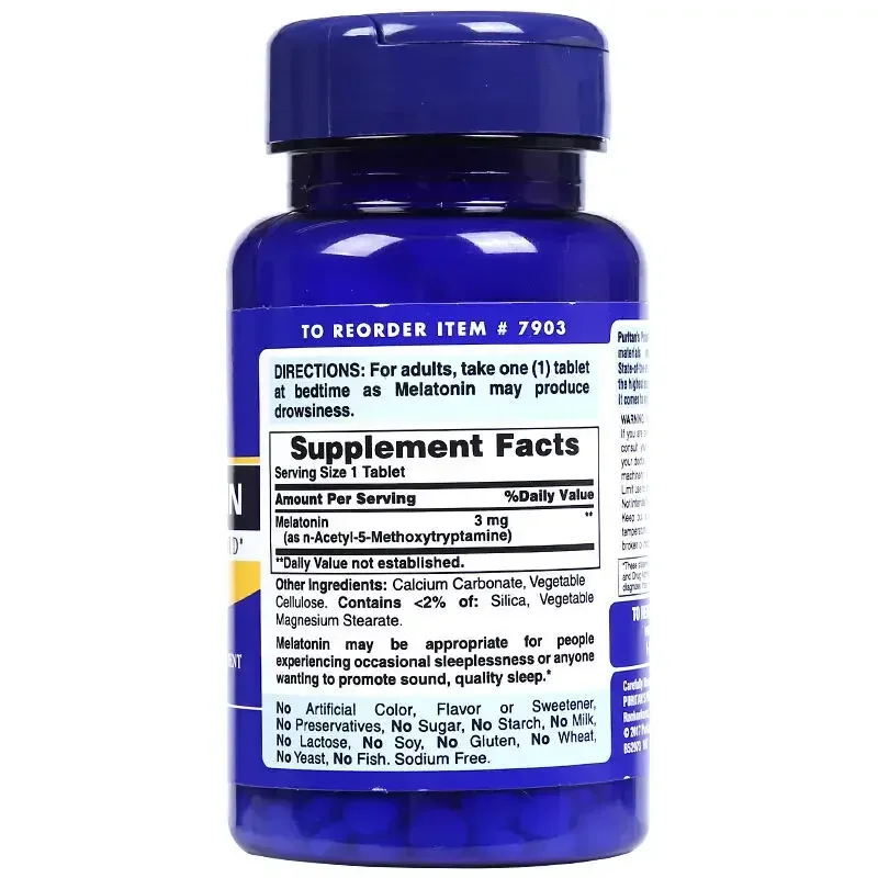 A bottle of 3 mg and 120 capsules adjust the time difference to maintain sleep quality.