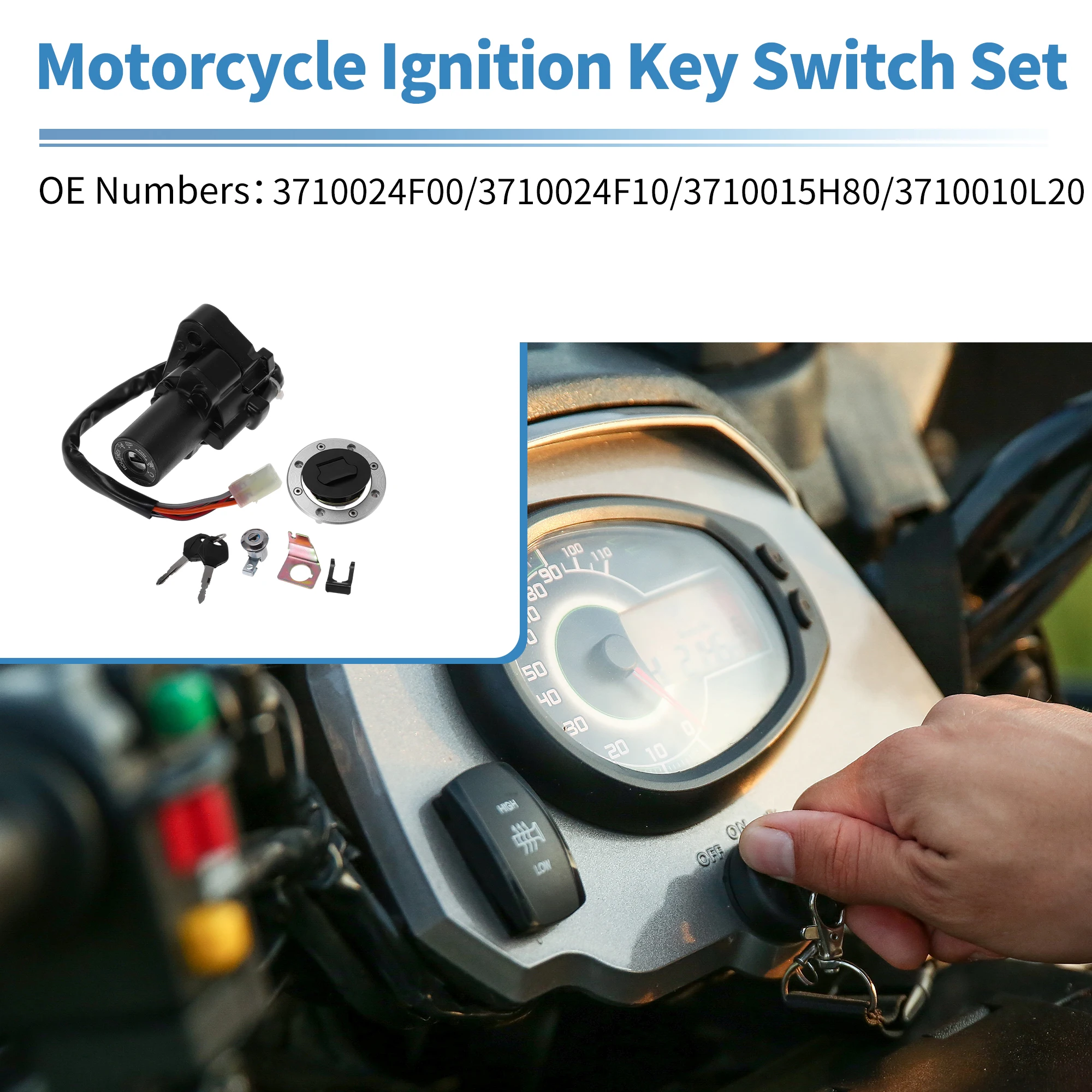 

UXCELL ключ зажигания, набор замков зажигания No 3710024F00 для Suzuki GSX1300R Hayabusa 99-07, 1 комплект