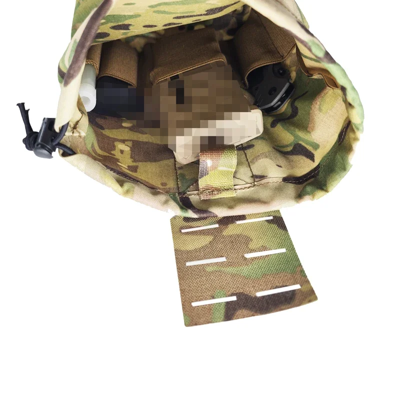 Tactical Foldable Bag Airsoft EDC Molle Foldable Bag Gear Hunting Recycling Storage Carrier Waist Pouch Multicam 500D view 5