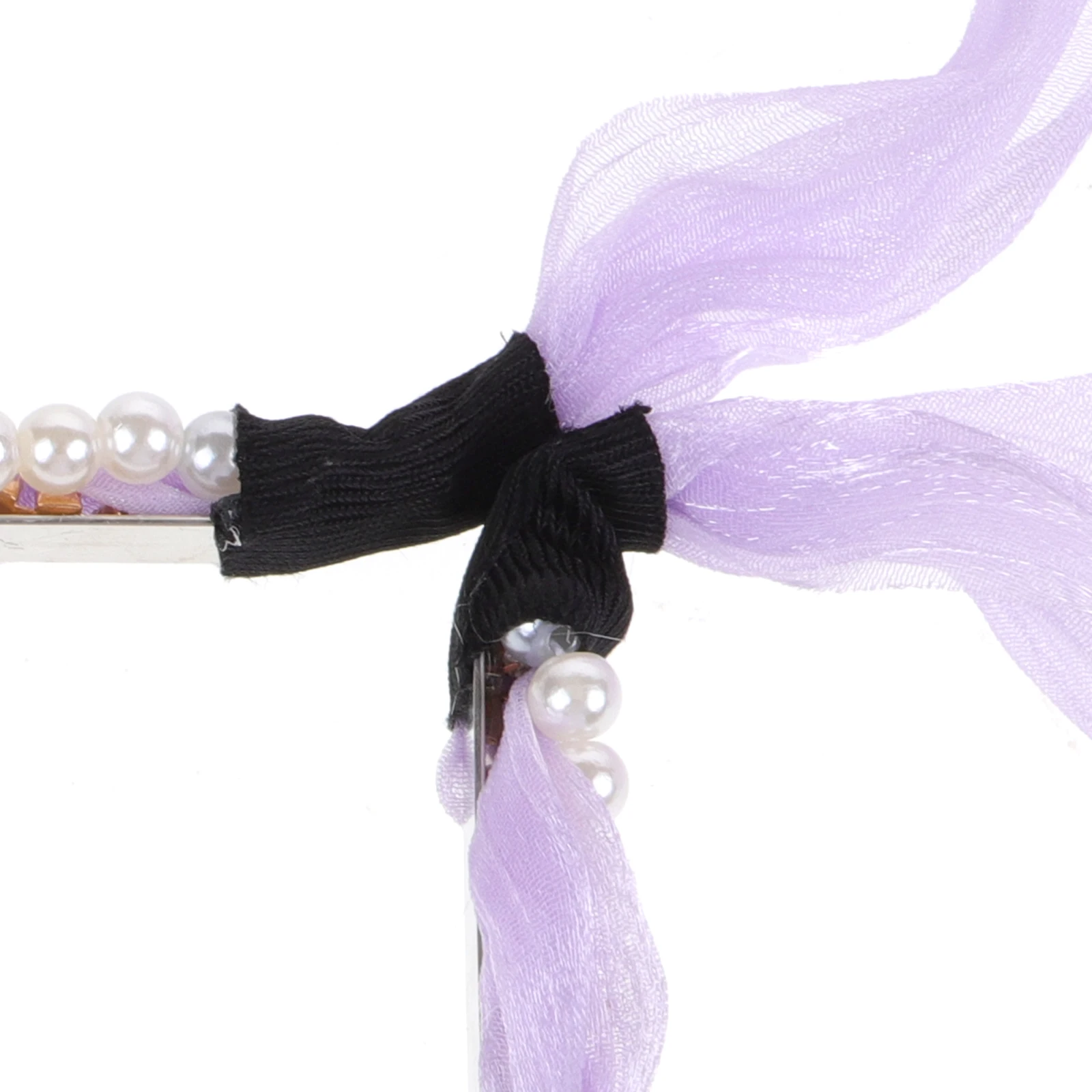 

Purple Ribbon Hair Accessories Elegant Headband Braided Ladies Bands Pearl Hairband Girls Fabric Lace Women Teen Fashion Hair