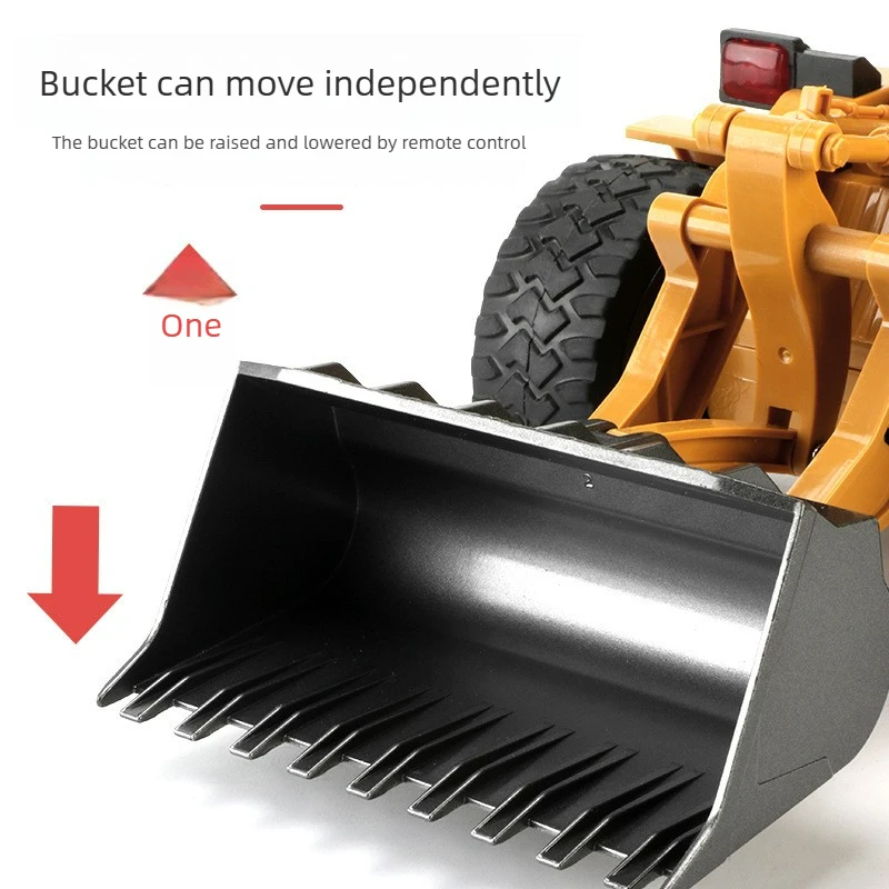 รถของเล่นสุดเจ๋ง ของขวัญสุดสนุก - รถบรรทุกบังคับวิทยุ 6 ช่องสัญญาณ อัลลอยด์ ขนาด 1:18 รถบูลโดเซอร์จำลอง รถบังคับวิทยุ รถบรรทุกมอนสเตอร์ ของเล่นสำหรับเด็ก