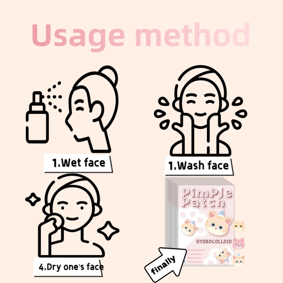 600 Stück Cartoon-Akne-Patch, süßes katzenförmiges Gesichts-Concealer-Akne-Patch, sicher, ungiftig,