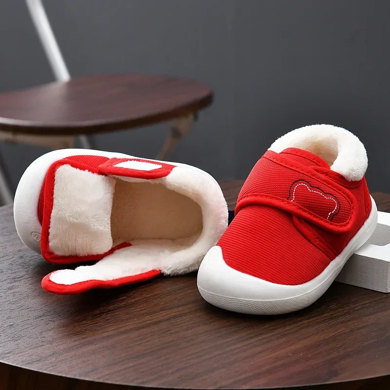 Child Shoe Baby Girl Walking Shoe Winter Plush Baby Shoe Soft Soled Baby Boy Casual Shoes Non Slip Babys Cotton Shoes Zapatillas