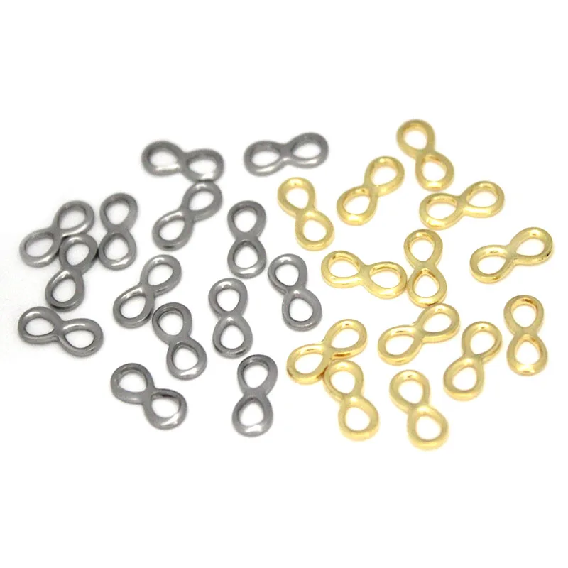 

50Pcs 4x10mm Stainless Steel Infinity Charms Connectors for Bracelet DIY Pendant Necklace Making Findings Handmade Accessories