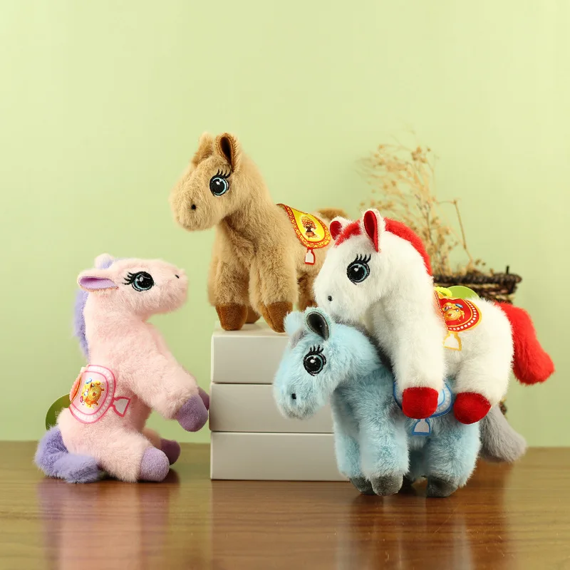 2026 New Year Of The Horse Mascot Plush Stuffed Toy Pendant Cute Pony Bag Key Decorative Pendant Zodiac Horse Birthday Gift