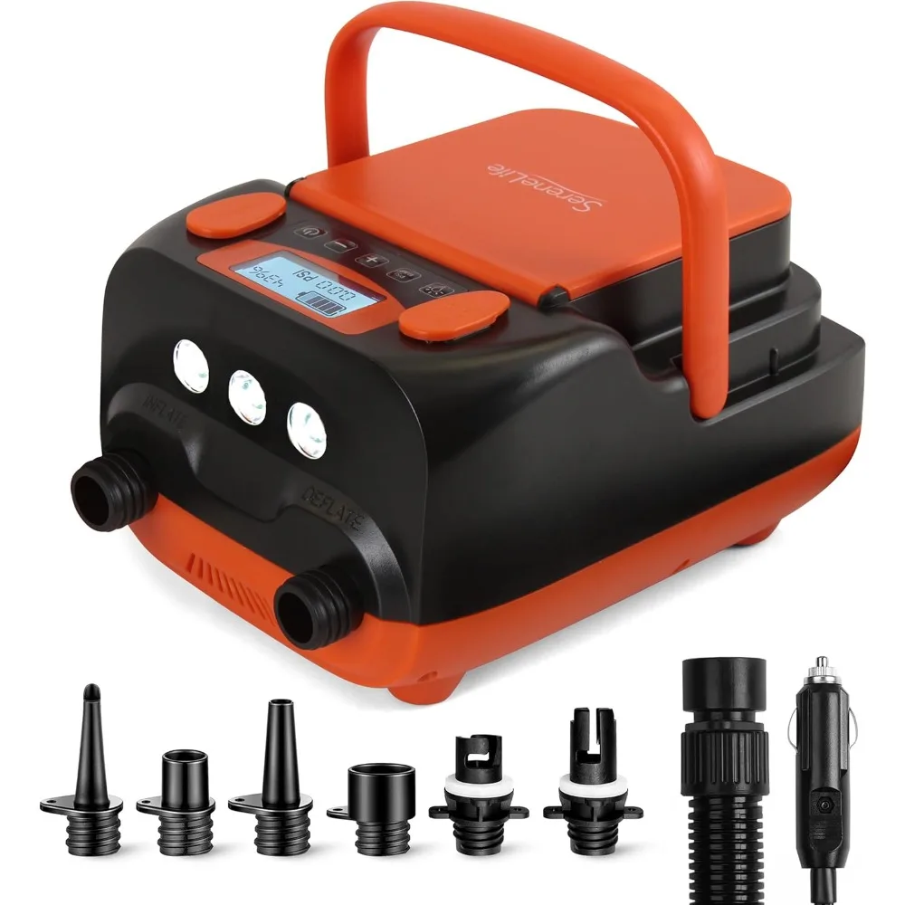 

Portable Electric Air Pump for Inflatable Paddle Boards - High Pressure 16PSI Inflator with 12V Car Adapter