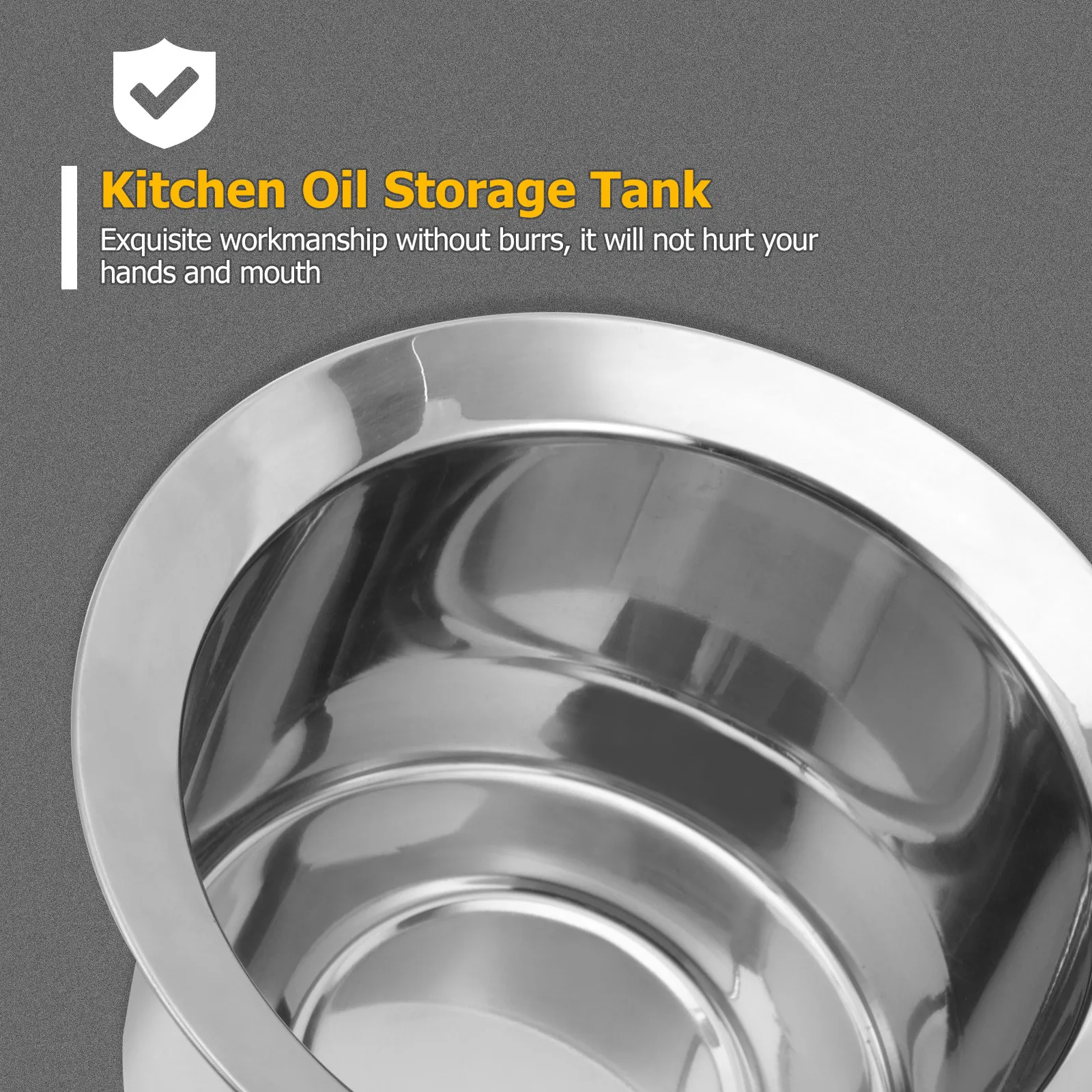 

Емкость для масла из нержавеющей стали 2 л, бытовой кухонный контейнер для хранения масла, для приготовления пищи, выпечки, смешивания салатов, взбивания яиц, хранения смальца