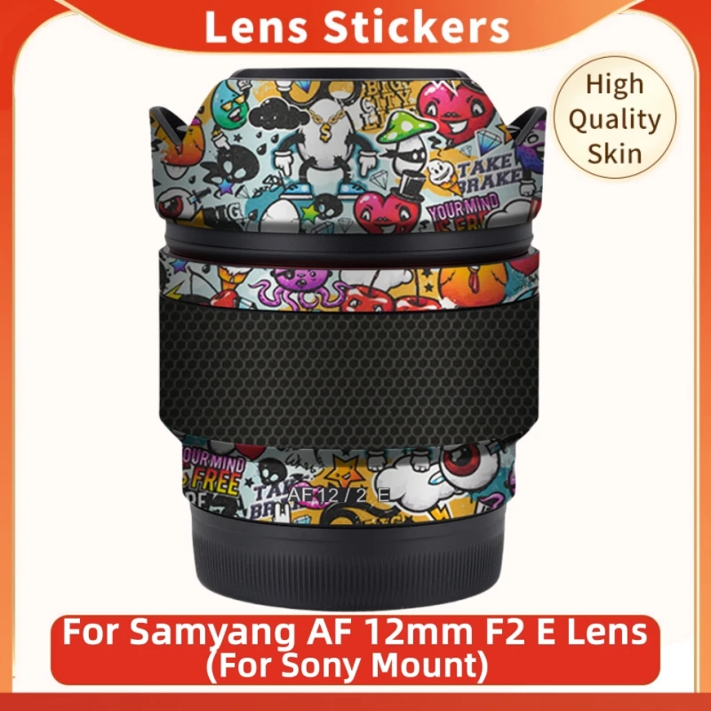 Виниловая пленка для объектива камеры Samyang AF 12 F2 E, защитная наклейка AF12 AF12 мм AF12/2 12/2 12 мм F/2 для крепления Sony