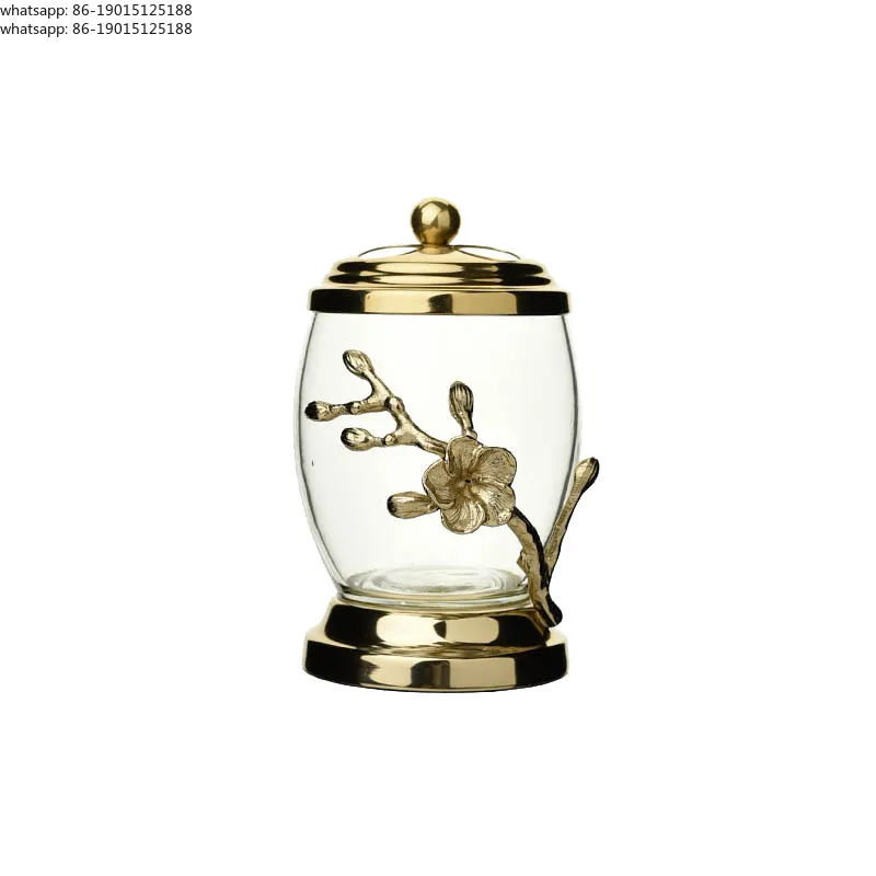 European Style Gold Brass Glass Bathroom and Bathroom Set Vintage Toothbrush Cup, Bath Liquid Bottle, Soap Dish Ornament