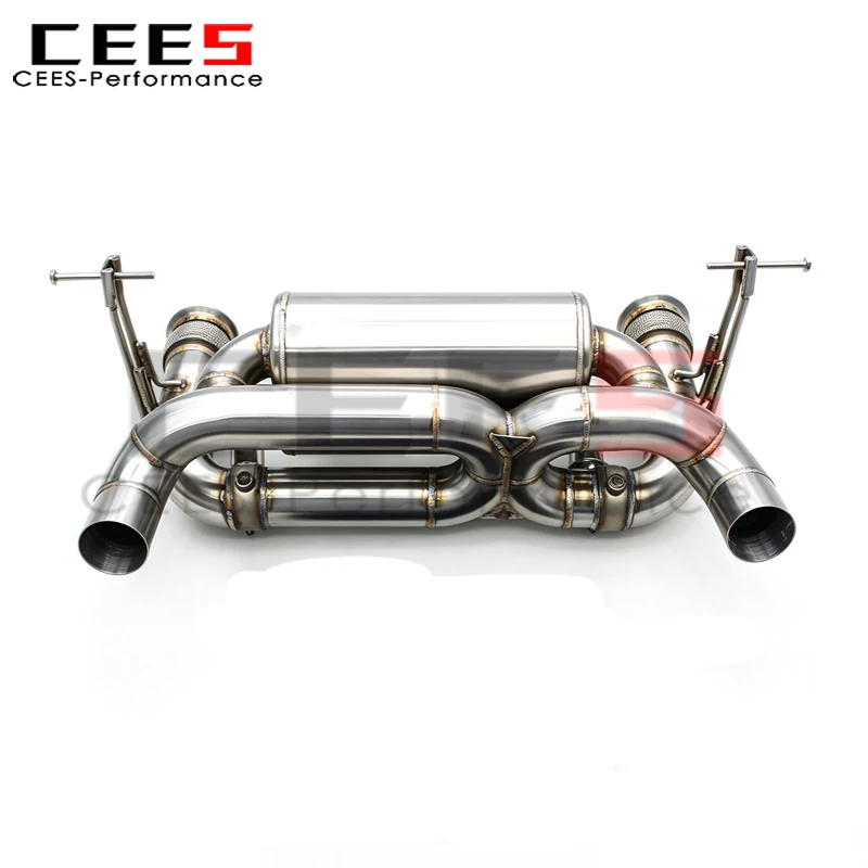 CEES Catback Exhaust with Vacuum Valve Muffler for Lamborghini Huracan STO/EVO/TECNICA 5.2L 2019-2024 SUS304 Exhaust Pipe