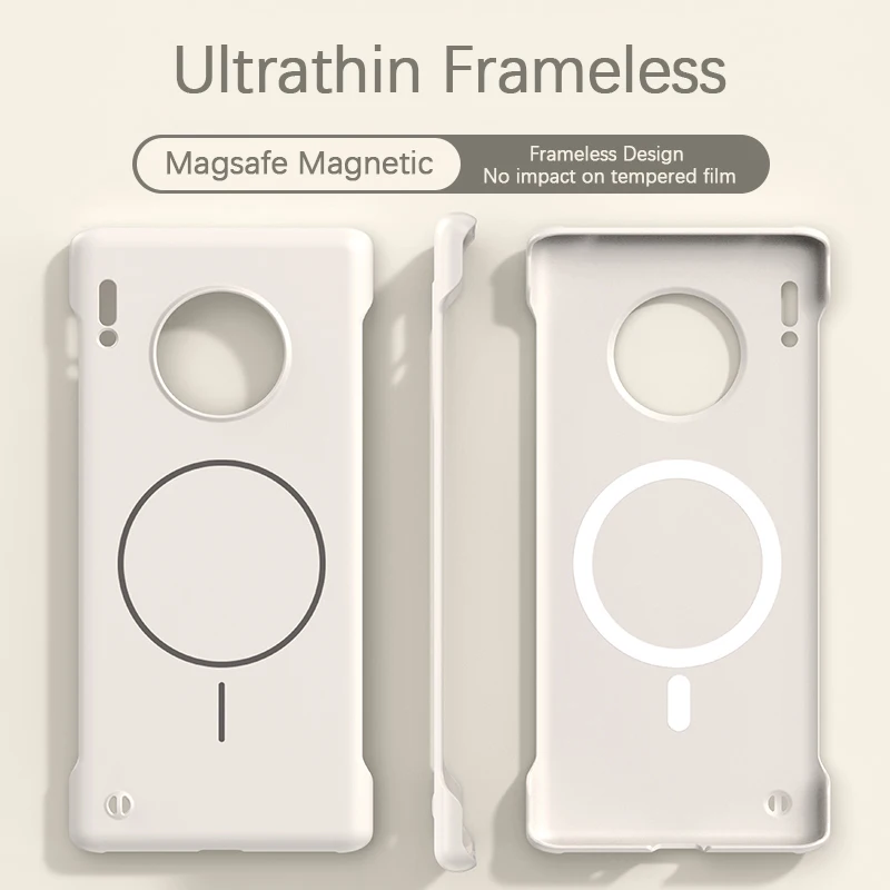 Frameless Fashion Phone Cases for Huawei Mate 30 30E Pro 30Pro 5G Coque Fundas Magnetic Soft Touch Hard Luxury Mobile Back Cover view 6