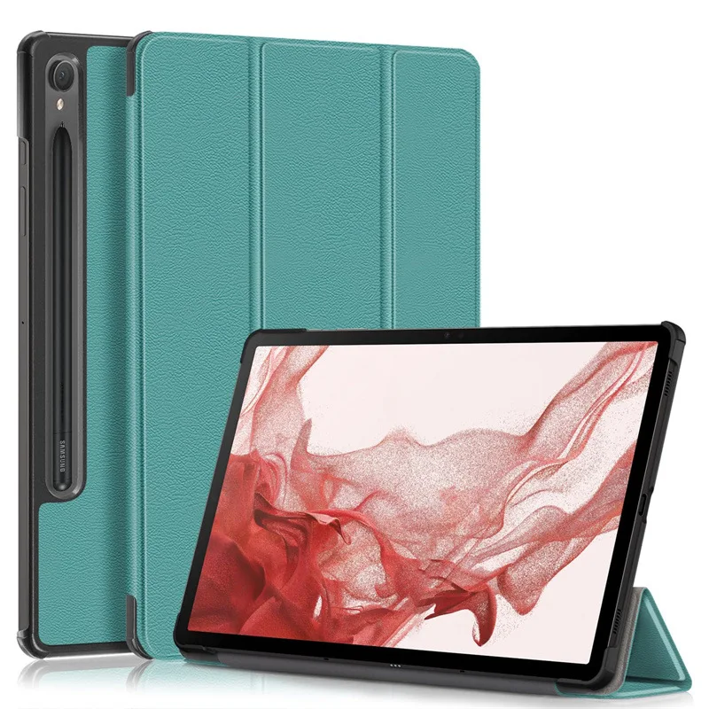 Für Samsung Galaxy Tab S10 FE Plus S9 FE Hülle Dreifach Faltbarer Ständer Mehrfarbige Stoßfeste Tablet-Schutzhülle – Detail 1