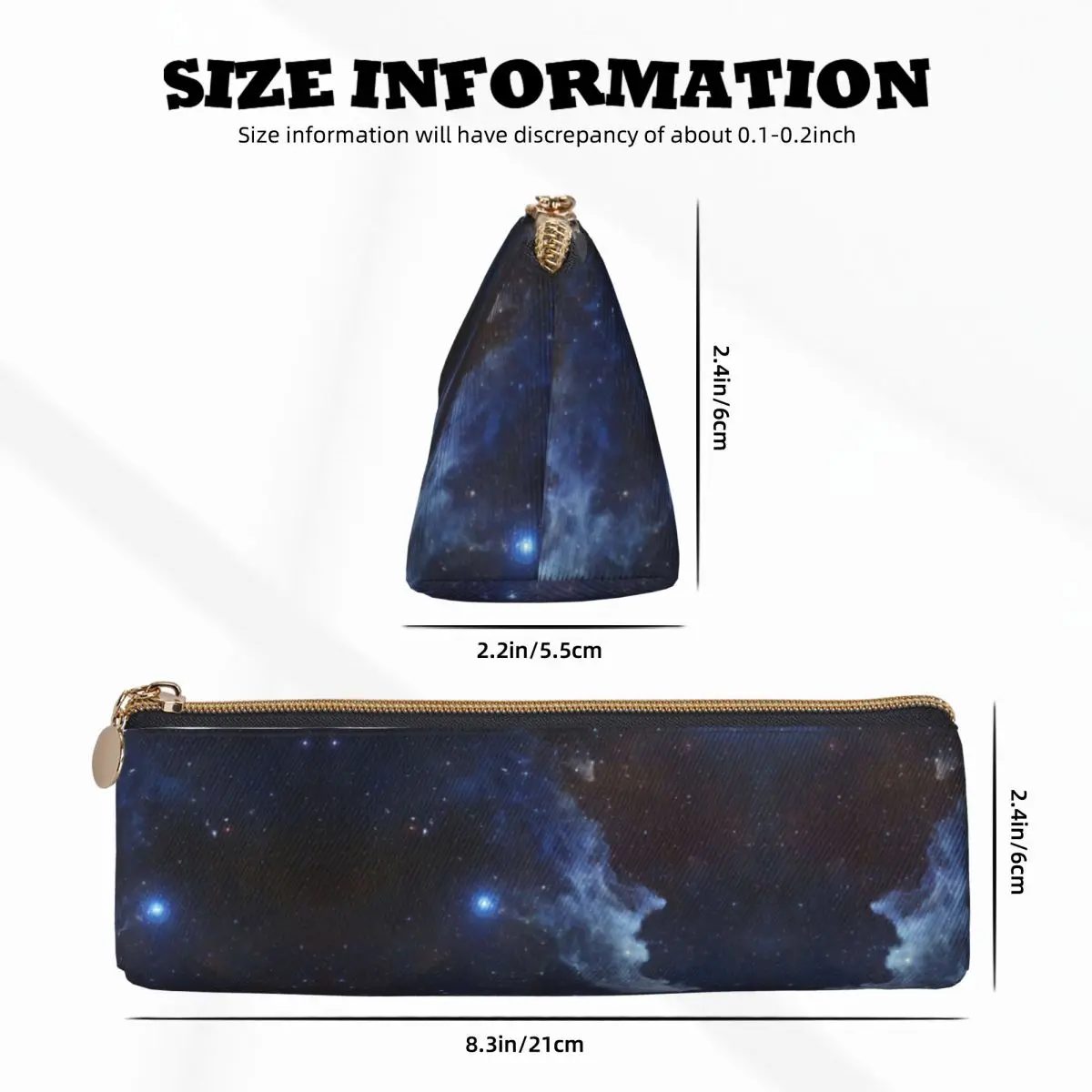 Dark Blue Galaxy Pencil Case Starry Star Clouds Girls Boys Retro Pencil Box Custom School Pencil Cases Supplies Birthday Present