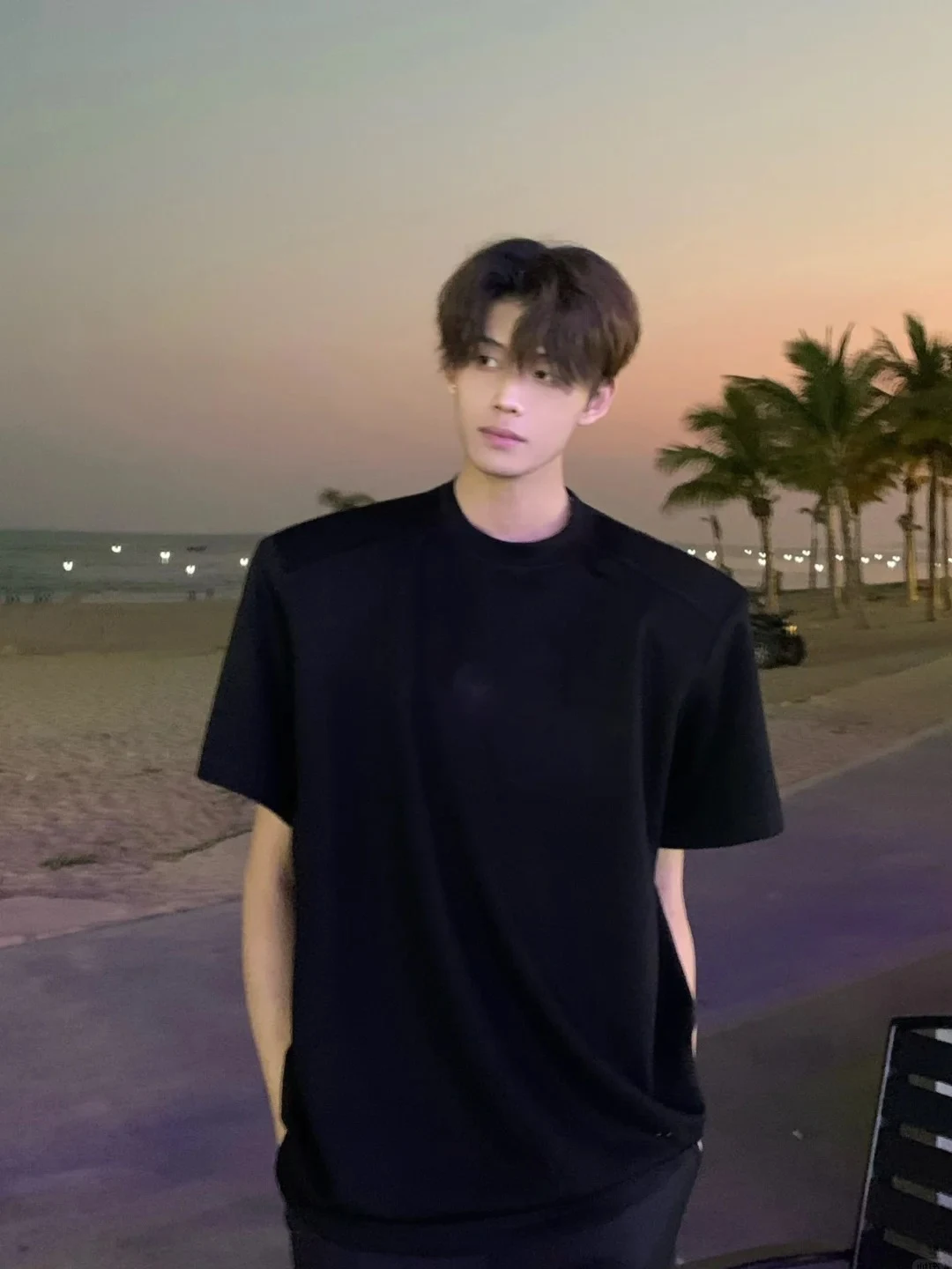 Advanced Feel Shoulder Pad T-Shirt Men Summer Handsome Suit Inner Wear Five-Quarter Sleeve Shape Corrector CleanFit Short Sleeve