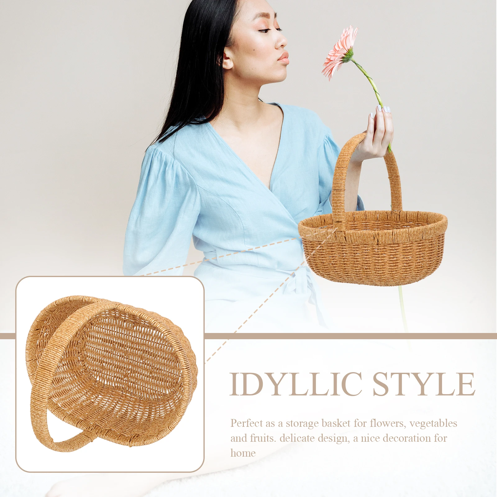 

Eco Friendly Plastic Basket Reusable Food Storage Basket for Camping Picnic Kitchen Organization Strong Load Capacity Odor Free