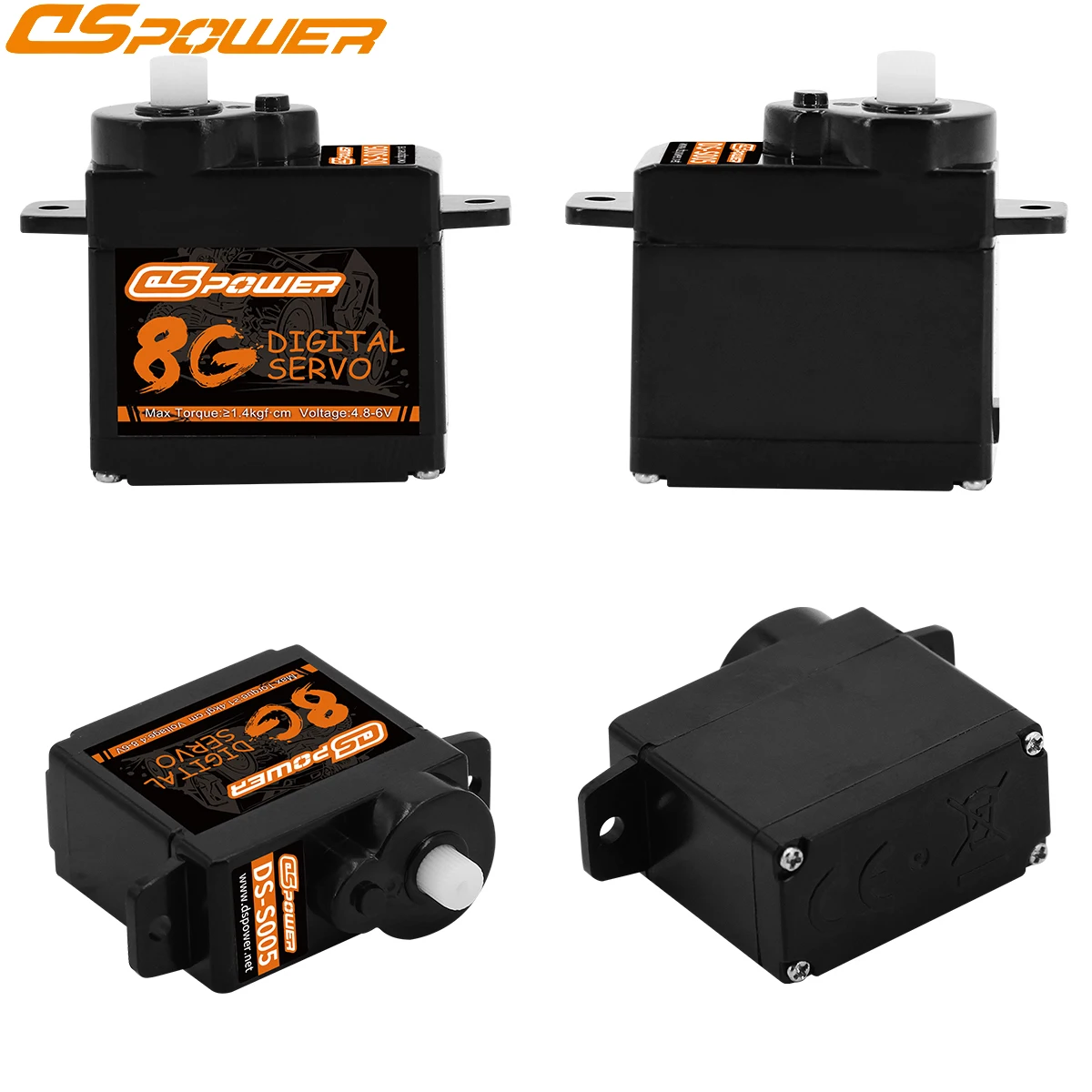 DSpower S005 8g Micro Digital Servo Waterproof Coreless Motor for 1/24 RC Car SCX24 WLtoys Airplane Fixed-wing Helicopter Part