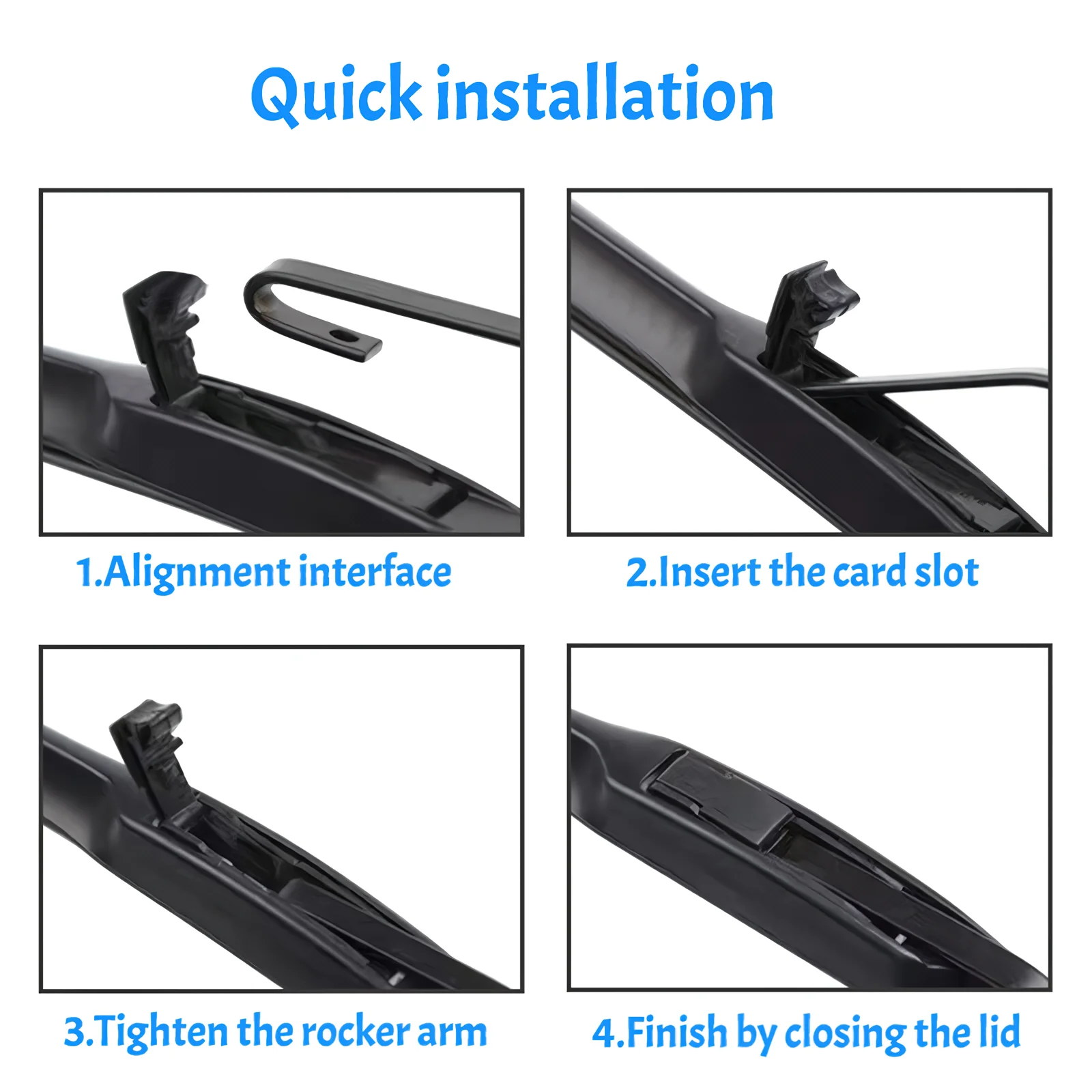 New Three Stage Car Wiper Universal U-type Mute Durable Multi Size Front Windshield Delicate Rubber Wiper Auto Parts