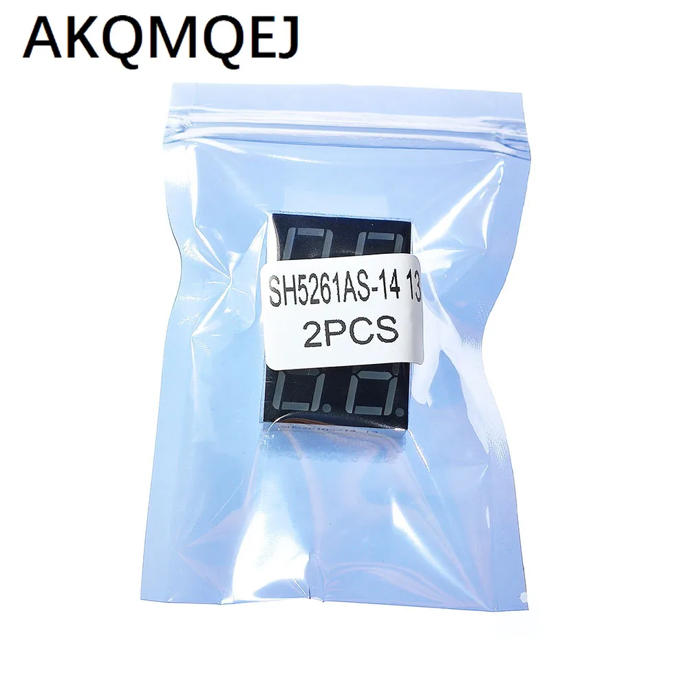 LEDデジタルチューブ0.56インチ2ビットSH5261AS-14.13、共通シェードの明るい赤ライトの2セット