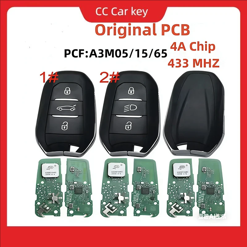 

Оригинальный чип PCB IM3A 4A A3M05/A3M15 433 МГц для бесключевого доступа к автомобилю, совместимый с Peugeot 508, 5008, Citroen C3, C4, Opel