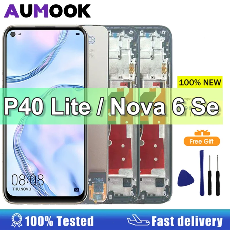 6.4 "affichage pour Huawei P40 Lite 4G LCD écran tactile numériseur pantalla pour Huawei P40 Lite LCD écran de remplacement