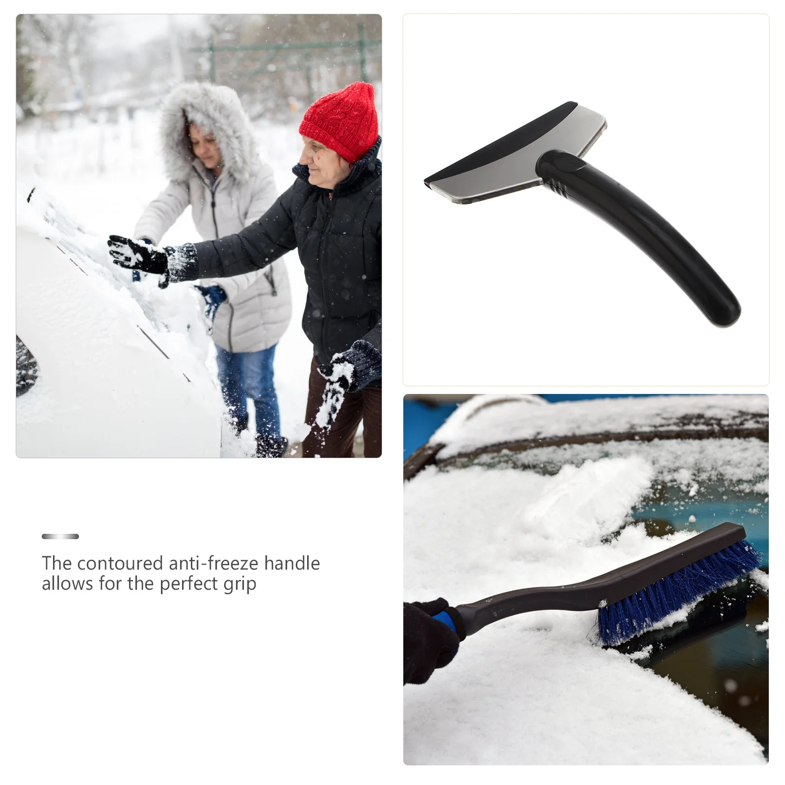 

Snow Scraper 18X11Cm Black Abs Plastic Stainless Steel Ice Remover For Car Windshield Vehicle Auto Snow Shovel Tool