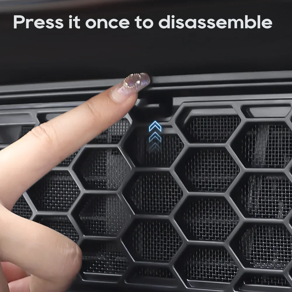 ل تسلا نموذج Y 2025 إطلاق العرعر شبكة تنفيس داخلية المصد السفلي مكافحة الحشرات صافي مدخل الهواء غطاء مضاد للغبار