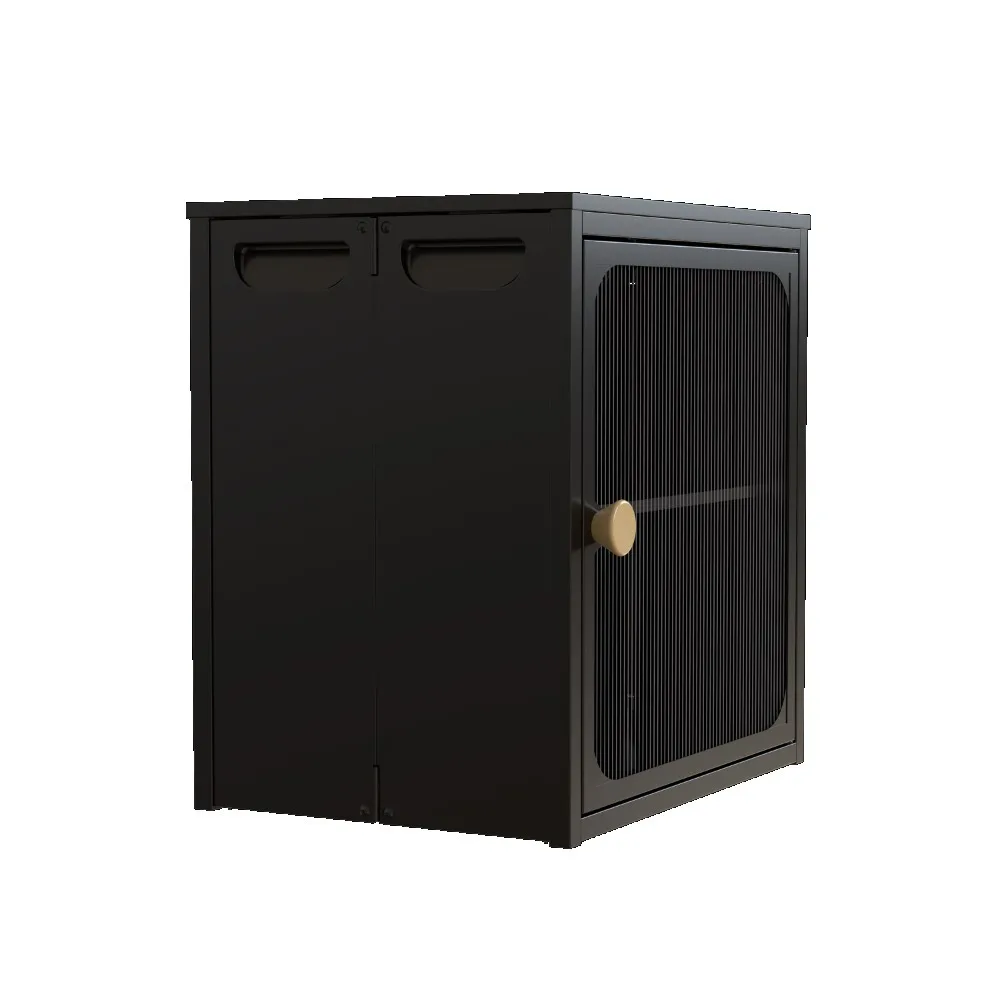 

Single Sturdy & Convenient Fordable Cabinet, Durable Steel-Wood Combo with Anti-Slip Design & Quick Fold & Install