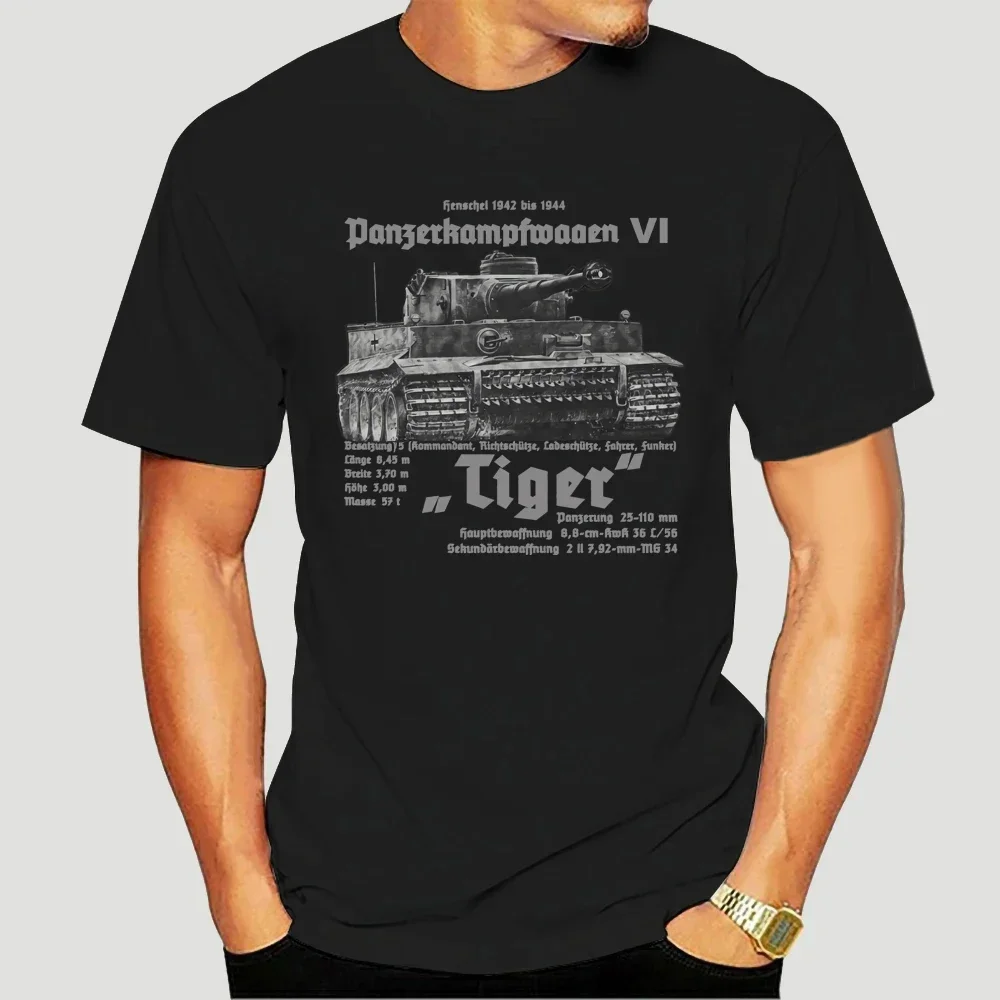 True, Ehre, WW2, 3173X Wehrmacht-Camiseta de Tiger Premium para hombre, camisa de Panzer Deutsches,  men clothing